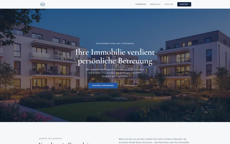 Website der Hausverwaltung Mario Herrmann