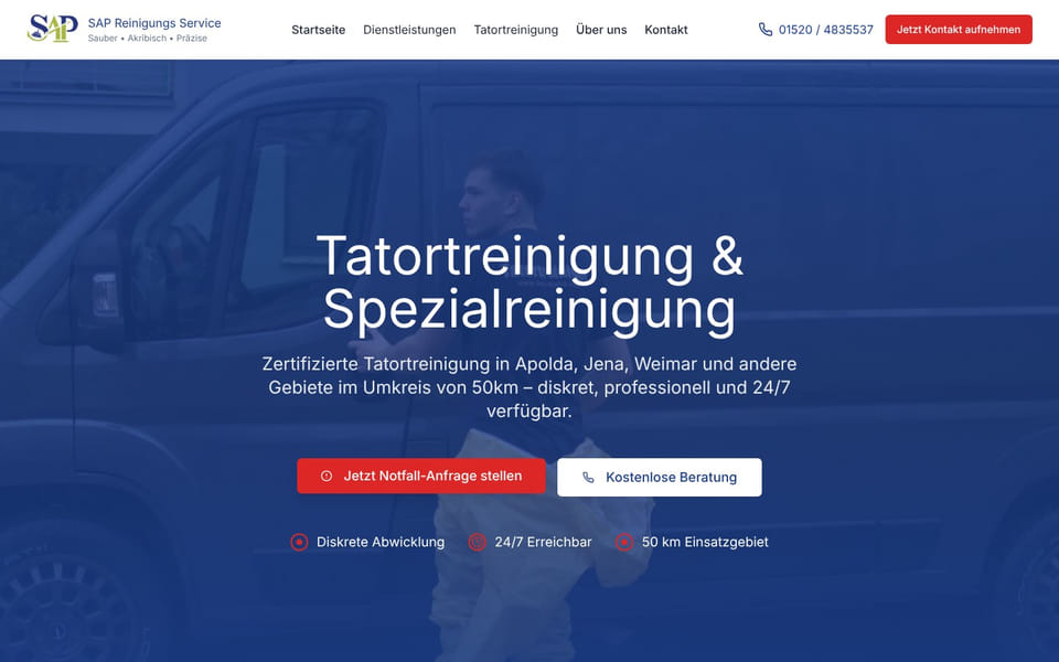 Startseite von SAP Gebäudereinigung